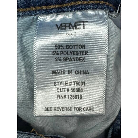 Vervet Blue Women's Distressed Straight Blue Stretch Denim Jeans - Size 26x27.5 - Picture 4 of 5